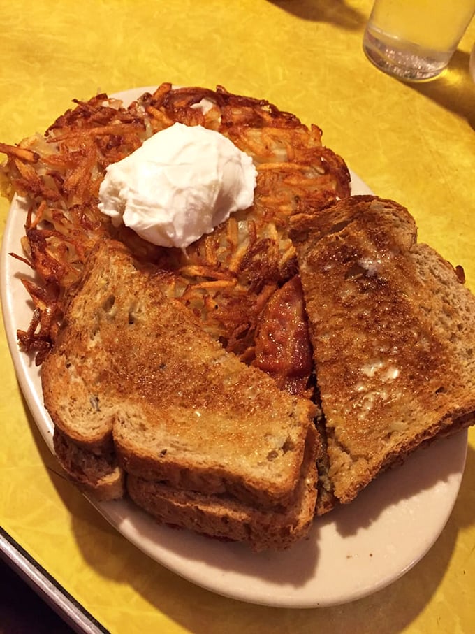 Hash brown heaven! These crispy, golden potato patties are the unsung heroes of the breakfast world. Crunchy exterior, fluffy interior – perfection achieved.