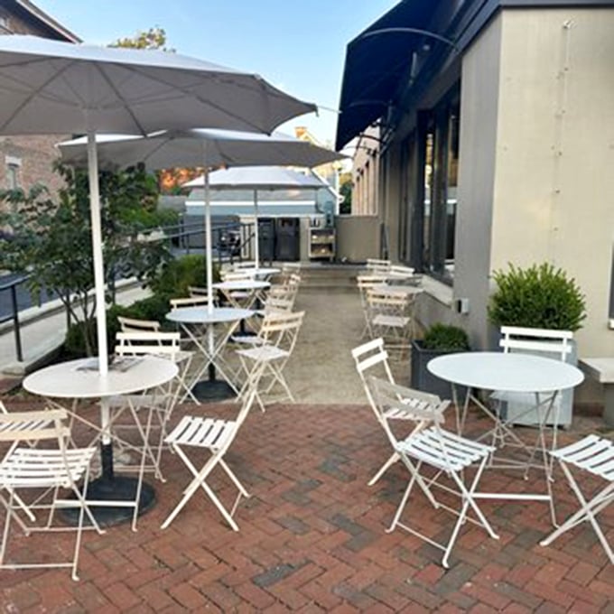 Al fresco feast awaits! This patio is perfect for people-watching and pastry-munching – the ultimate spectator sport.