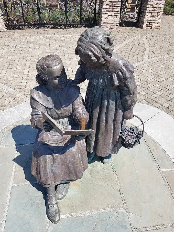 Sisters in bronze, forever young at heart. This statue captures the spirit of the Innis sisters, whose gift keeps on growing.