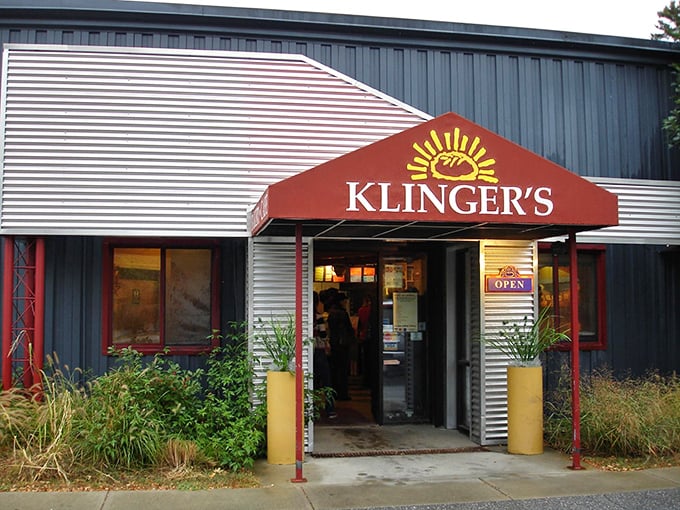 Welcome to carb heaven: Klinger's facade may be simple, but their sandwiches are anything but. Taste bud fireworks ahead!