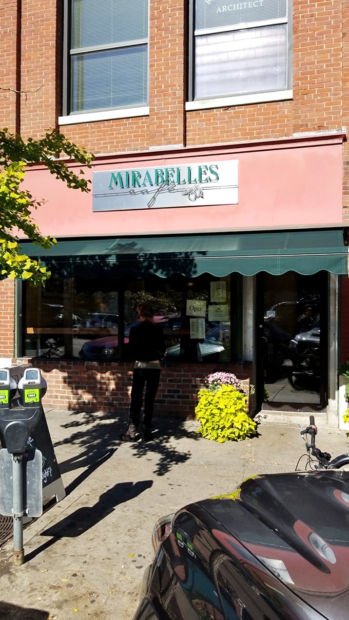 Urban oasis of flavor: Mirabelles' simple storefront hides a world of culinary wonders. It's bigger on the inside, like the TARDIS!