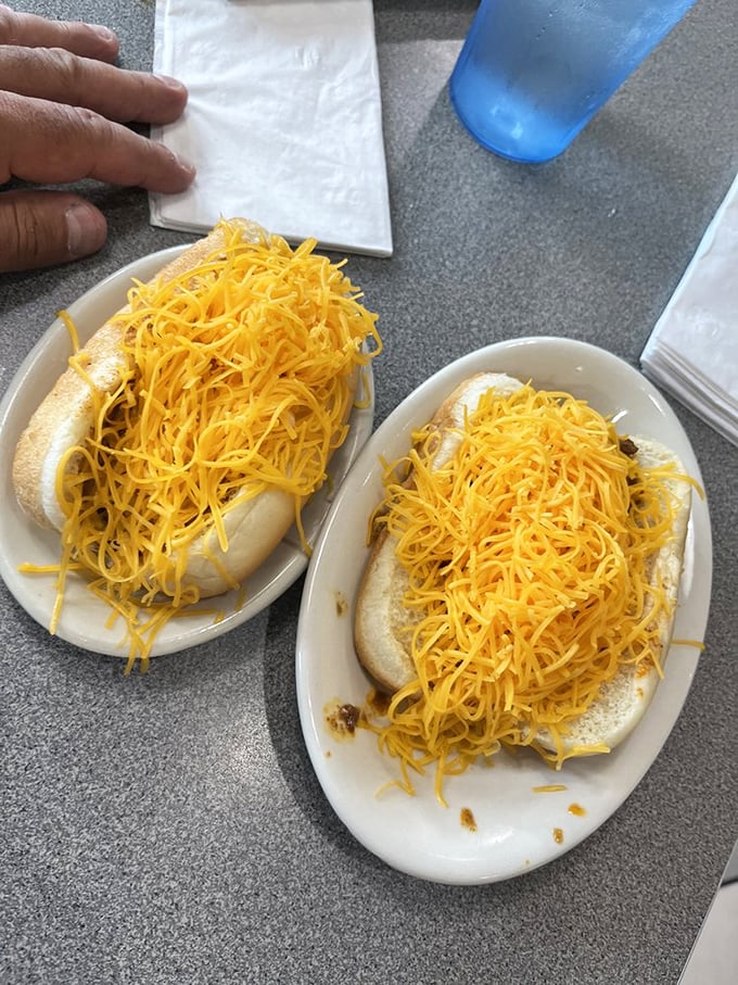 Meet the Chili Cheese Coney: a hot dog that's living its best life under a blanket of chili and cheese. It's comfort food royalty!