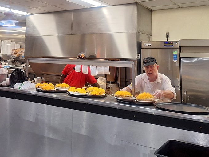 The unsung heroes of Camp Washington! These chili maestros work their magic, turning simple ingredients into Cincinnati gold.