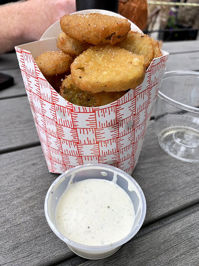 Pucker up for these fried pickles! They're the perfect blend of tangy and crispy, like a crunchy high-five for your mouth.