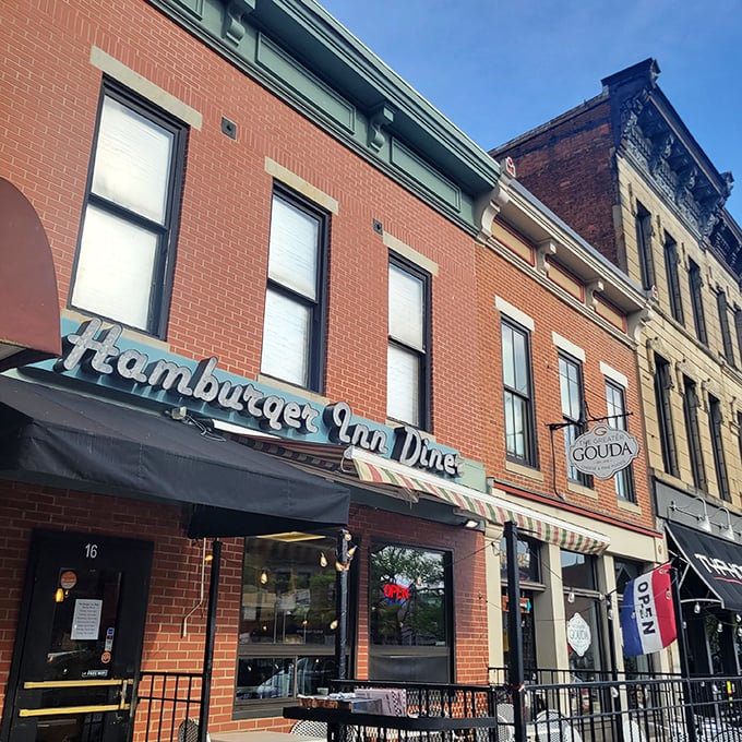 The Hamburger Inn Diner: Where history meets hunger in a perfect patty of deliciousness.