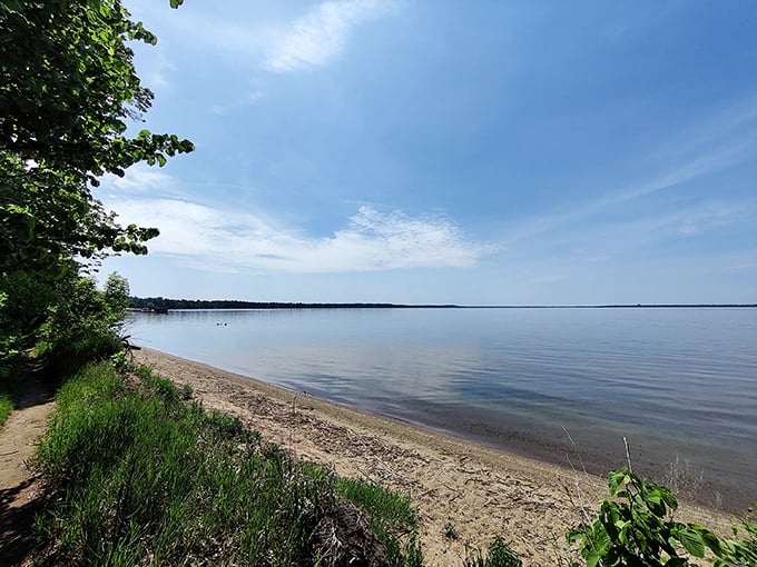 A sandy beach meets crystal-clear waters. Who needs the Caribbean when you've got this Minnesotan paradise? Photo credit: Travis Patton