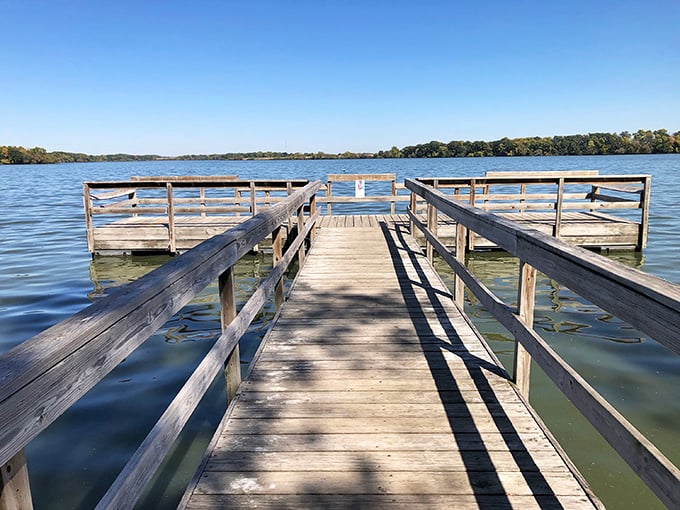 A sun-kissed dock invites adventure. Who needs a cruise ship when you've got this aquatic runway? Photo credit: Dan Pfirman