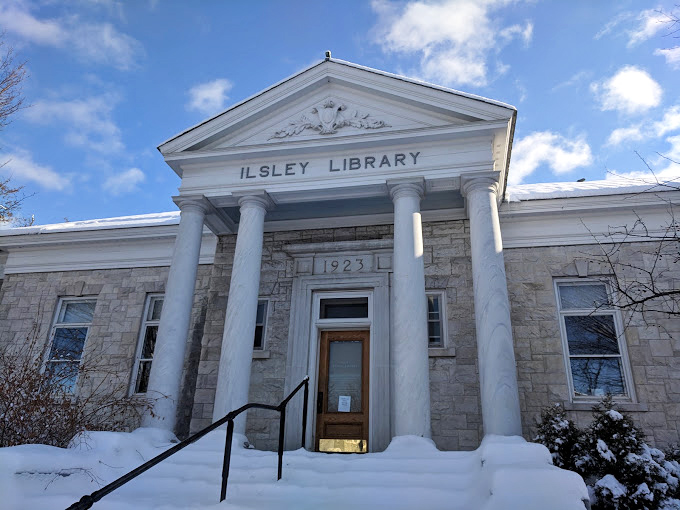 Winter wonderland or knowledge palace? This frosty facade is giving serious 'Frozen' vibes, minus the talking snowman.