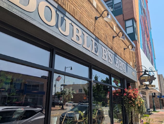 Double B's: Where BBQ meets urban chic. This storefront promises a flavor explosion that'll rock your world. Photo credit: Jared Wold