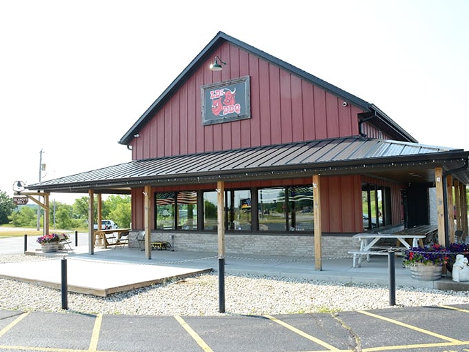 LD's BBQ: This little red barn is serving up big flavors. It's like finding a pot of gold at the end of a smoky rainbow! Photo credit: American Marketing & Publishing