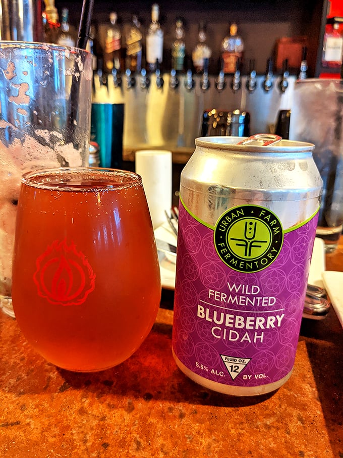 Maine's wild blueberries make everything better, especially when they're transformed into this vibrant craft cidah (as the locals would say). Photo credit: Sarah Cooke