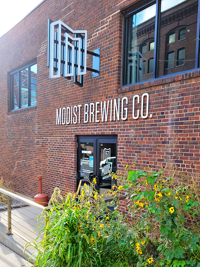 Modist Brewing: Where tradition meets innovation. This brick building houses a laboratory of liquid delights.