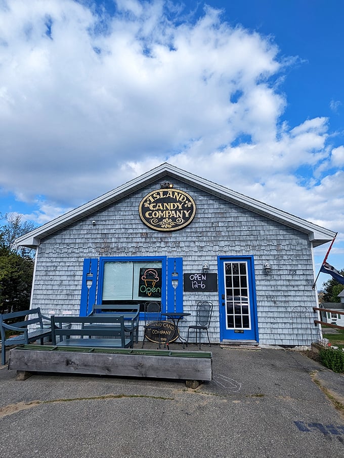 A sweet slice of coastal charm! This quaint shop looks like it was plucked from a New England postcard.