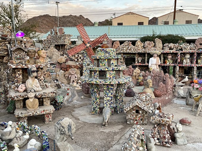 It's like someone sprinkled magic beans in their front yard! This rocky wonderland is a testament to creativity gone delightfully wild.