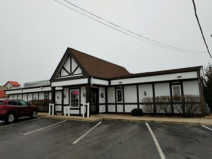 Tudor-style charm meets pastry paradise! Fleckenstein's facade is like a fairytale cottage hiding a treasure trove of treats.