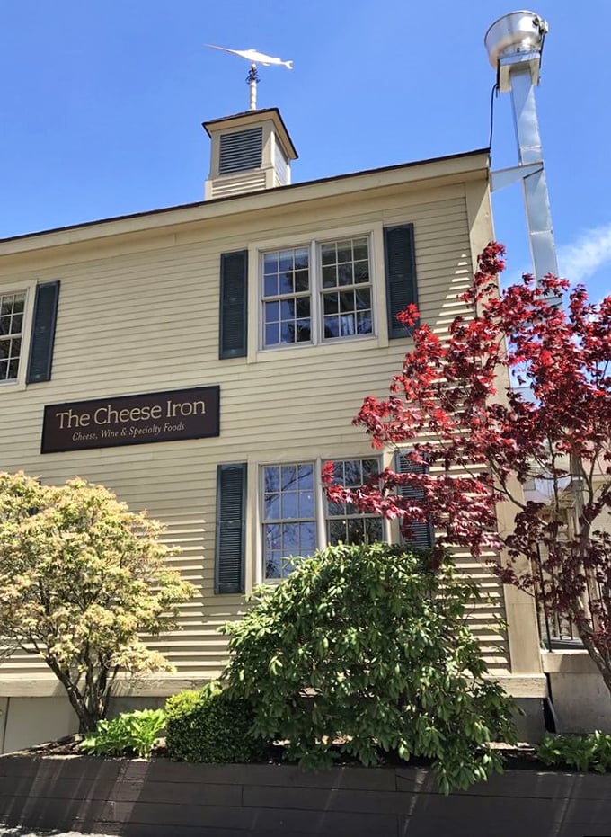 A cheese lover's dream come true! The Cheese Iron's charming exterior promises a world of flavor inside, like a dairy-filled Narnia for grown-ups.