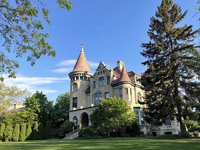 Cinderella, eat your heart out! This stone castle rises from the Wisconsin landscape like a fairytale come to life, complete with turrets and lush gardens.