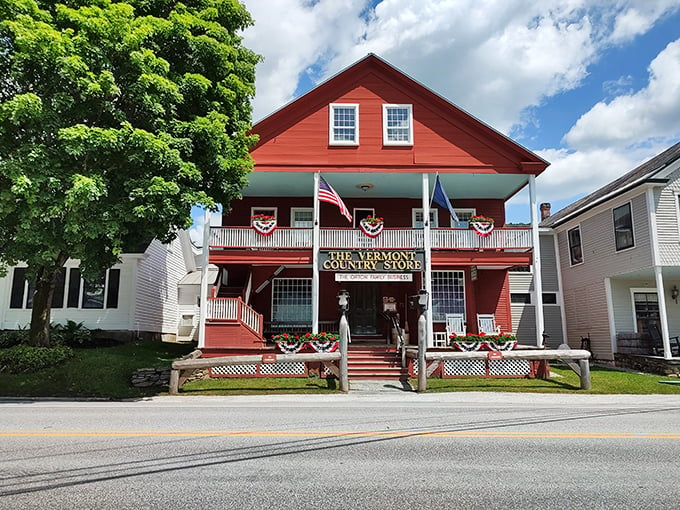 A Norman Rockwell painting come to life! This charming red facade invites you to step back in time and indulge in a slice of Americana.