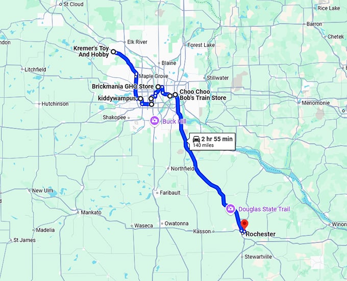 enchanting wonderland trip minnesota map