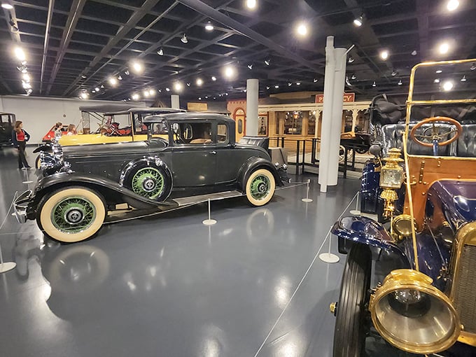 Step into a time machine on wheels! This 1920s beauty isn't just a car, it's a rolling history lesson with chrome trim.