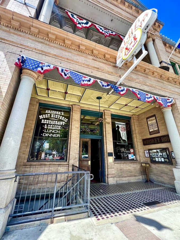 Step back in time! The Palace's grand facade whispers tales of gunslingers and gold rushes, inviting modern-day adventurers to saddle up for a taste of the Old West.