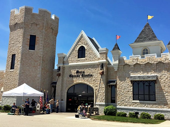 A cheese lover's Camelot! This dairy dreamland rises from the Wisconsin landscape like a beacon of hope for the lactose-tolerant. 