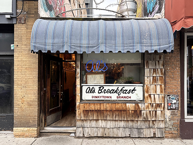 Step into a time capsule of culinary nostalgia! Al's Breakfast, with its weathered charm, has been serving up slices of Americana since Eisenhower was in office.