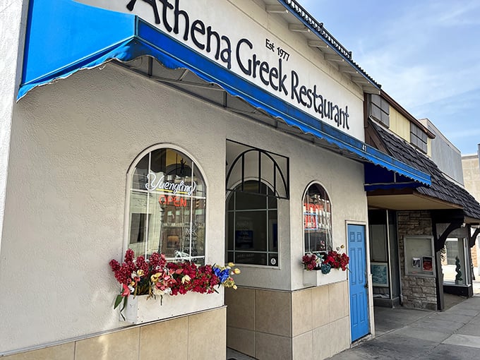 A slice of Santorini in the Buckeye State! Athena Greek Restaurant's charming exterior promises Mediterranean delights that'll transport your taste buds across the Atlantic.