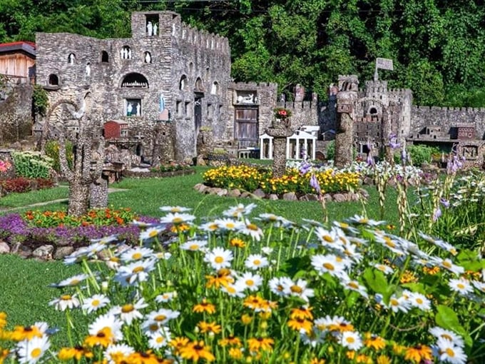 Step into a storybook world! This whimsical rock garden is like Disneyland meets 