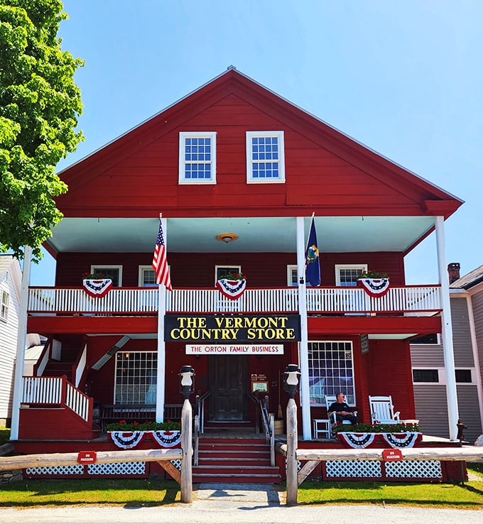 A Norman Rockwell painting come to life! This charming red facade invites you to step back in time and indulge in a slice of Americana.