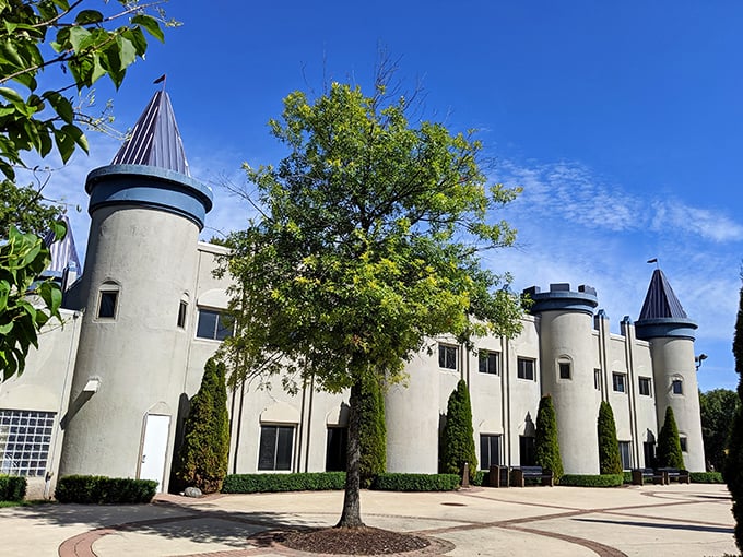 Cinderella, eat your heart out! This castle in Canadian Lakes is where Midwest meets medieval, complete with blue-capped turrets reaching for the sky.