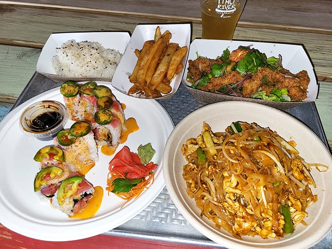 Talk about a balancing act! This Pad Thai juggles flavors like a culinary circus, with each bite promising a new taste sensation. 