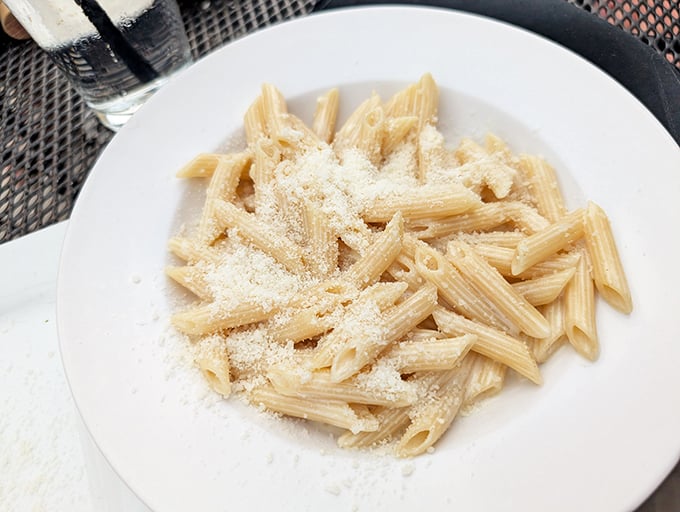 Simple yet sublime, this penne dish is proof that sometimes less is more. It's the little black dress of pasta – classic, elegant, and always in style. Photo credit: Lissa Murray