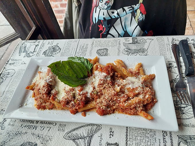 Penne alla Bolognese: Where pasta meets its soulmate. This dish is so hearty, it could probably bench press your appetite. Photo credit: Lissa Murray