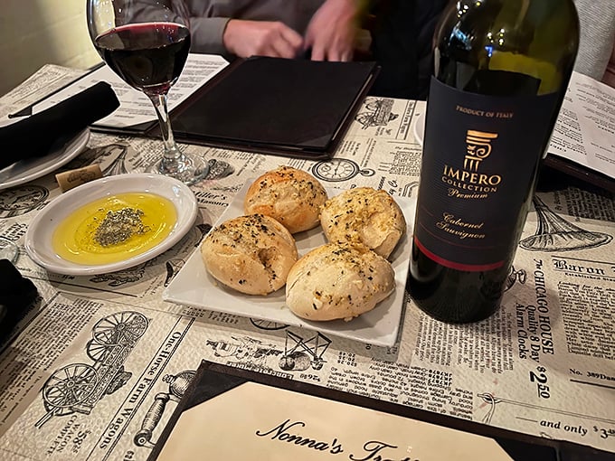 Bread and olive oil: The dynamic duo that kicks off every great Italian meal. It's like a warm-up act that threatens to steal the show. Photo credit: Lori "Puehler" Grandstaff