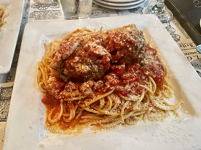 These meatballs aren't just good, they're family-secret good. You'll be tempted to ask for adoption papers with your check. Photo credit: Lauren Antista