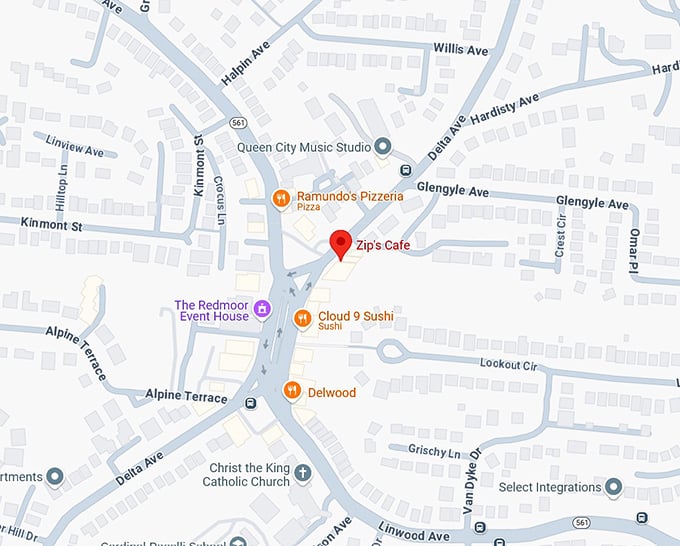 16. zip's cafe map