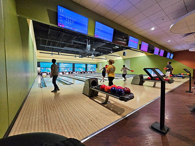 Strike up some fun at Wow! Zone's glowing lanes. It's bowling, but make it fashion – with a side of arcade fever.