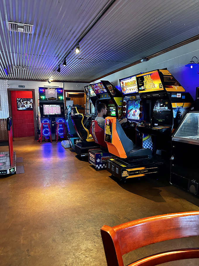 High scores and highballs! Where else can you sip craft beer while battling Space Invaders?
