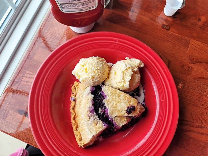 Wild Maine blueberry pie with vanilla ice cream – because sometimes dessert is more than just dessert, it's tradition. Photo credit: Tamara Nair