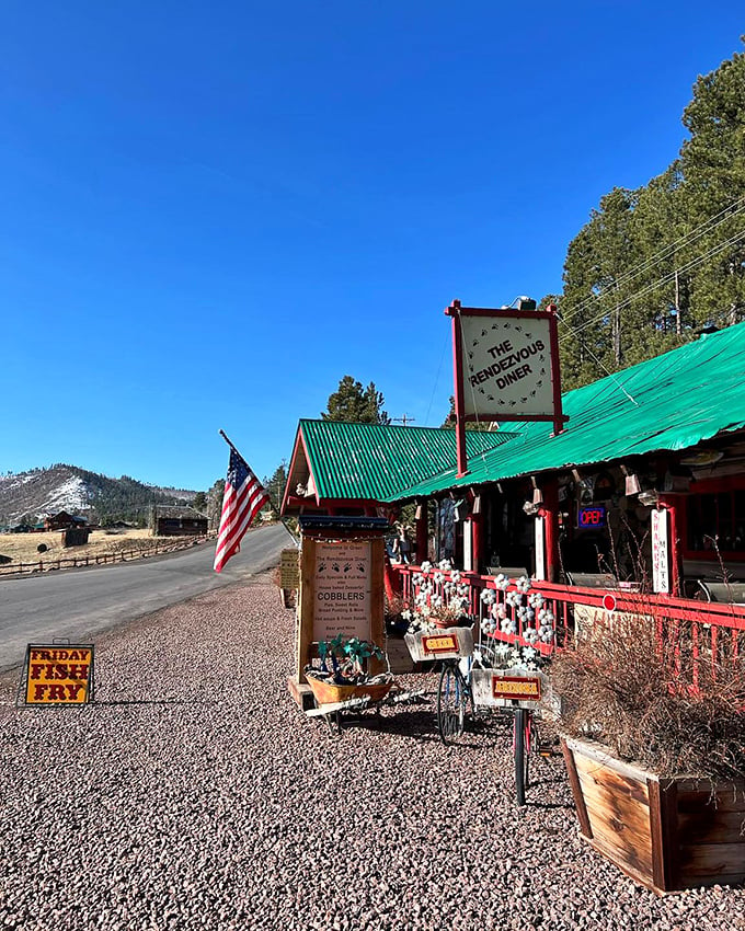 Step into the Rendezvous Diner, where the coffee's always hot, the pie's always fresh, and the local gossip is served up 24/7.