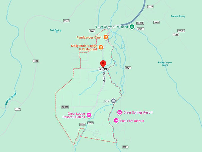 16. greer, az map