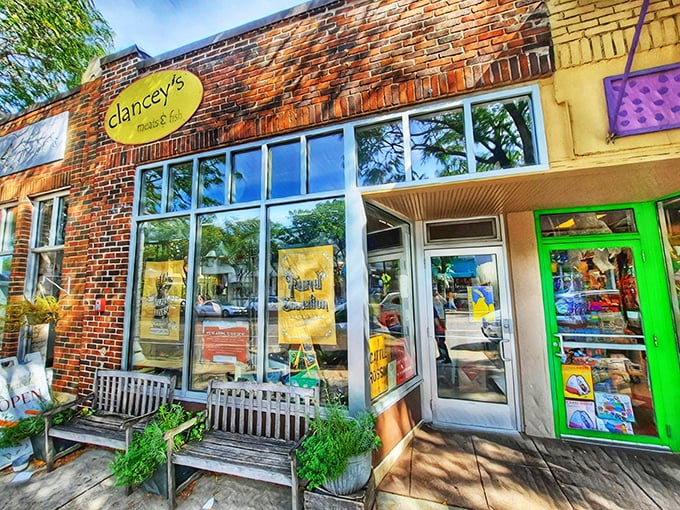 Clancey's: Where meat lovers' dreams come true. This brick storefront hides a world of carnivorous delights.