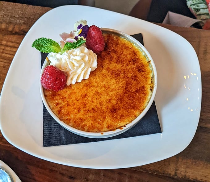 Crème brûlée so pretty, it belongs in the Louvre. But unlike the Mona Lisa, you get to devour this masterpiece! Photo credit: Danielle DuValle