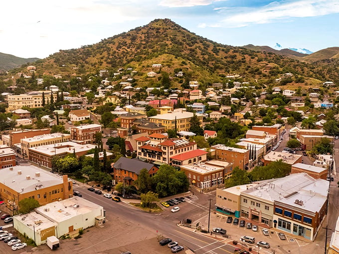 Bisbee's historic district: A copper mining town that struck gold in preservation. These colorful storefronts are like a time capsule with Wi-Fi.