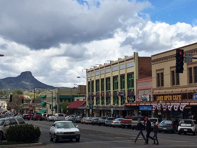 Prescott: Where the Old West got a fresh coat of paint. This street scene is more charming than a cowboy's smile on dollar beer night.