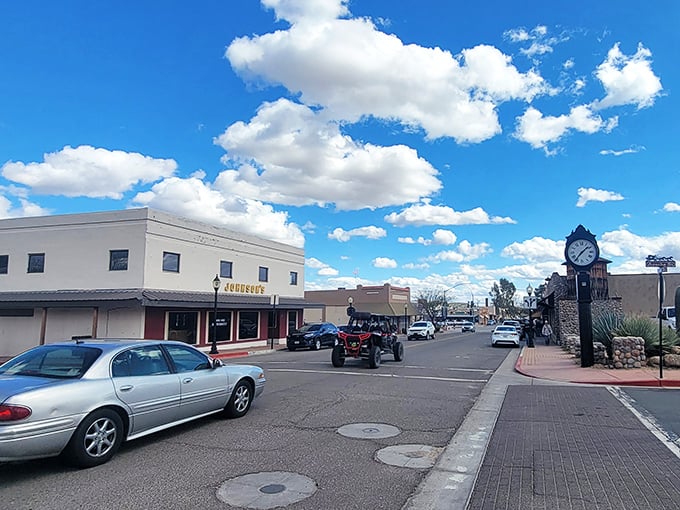 Wickenburg: Where the Old West isn't just alive, it's thriving! This street scene is more authentic than a cowboy's calluses.