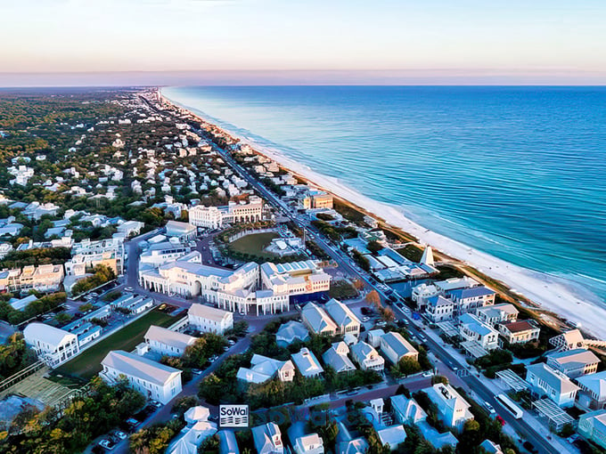 Welcome to Truman Show paradise! Seaside's pristine beaches and colorful townscape prove that sometimes, reality is better than fiction. No hidden cameras required.