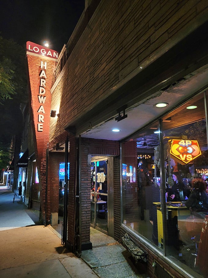 Logan Arcade: Where hipsters and gamers unite! The warm glow of arcade screens is matched only by the glow of craft beer-induced happiness.