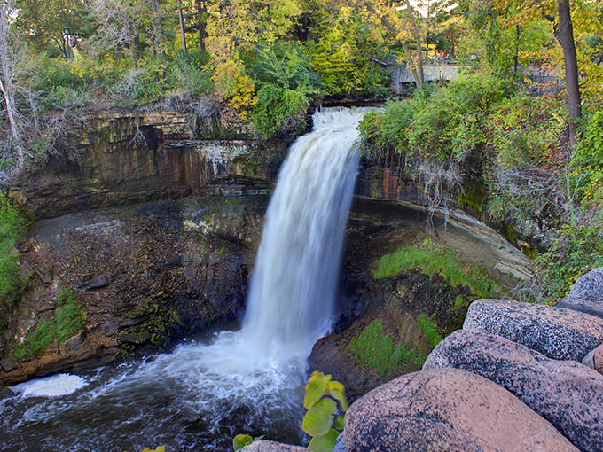 Nature's own shower curtain! This urban oasis puts on a show that'll make you forget you're in the city. Mist-ical, isn't it? Photo credit: Tim Massaro